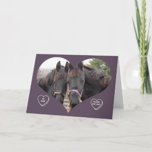 TWIN HORSES VALENTINE HOLIDAY CARD