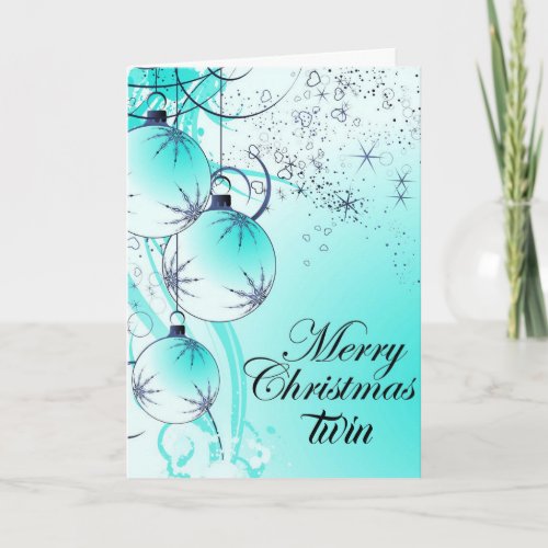 TWIN HUMOR and CHRISTMAS WISHES Card