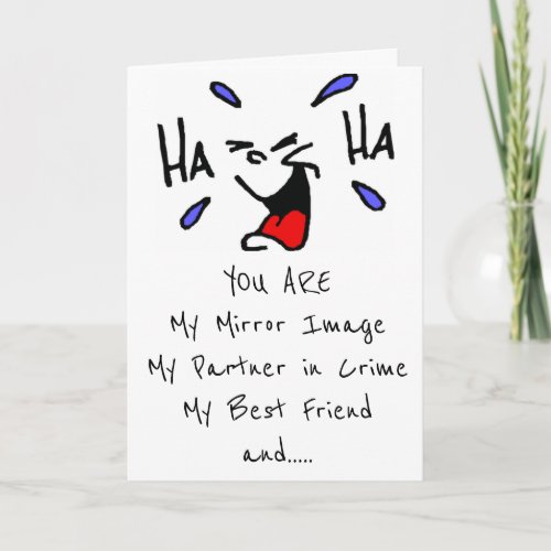TWIN HUMOR AT ITS BEST BIRTHDAY WISHES CARD