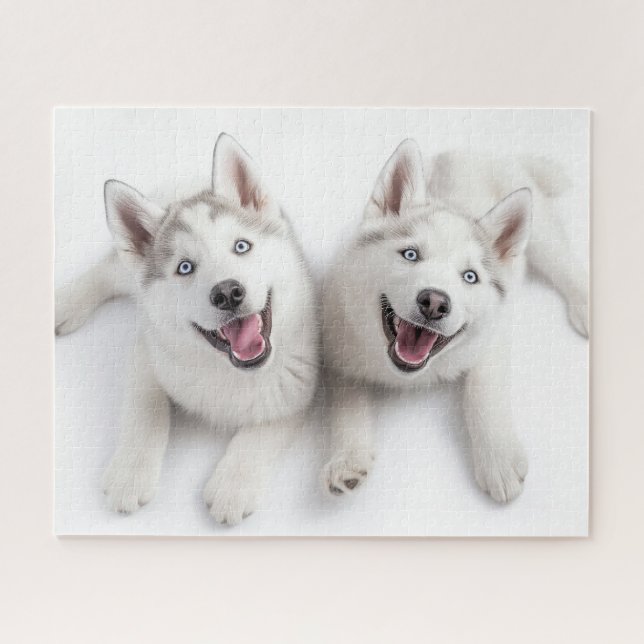 Twin Huskies Jigsaw Puzzle (Horizontal)