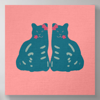 Twin Kittens Acrylic Photo Tile
