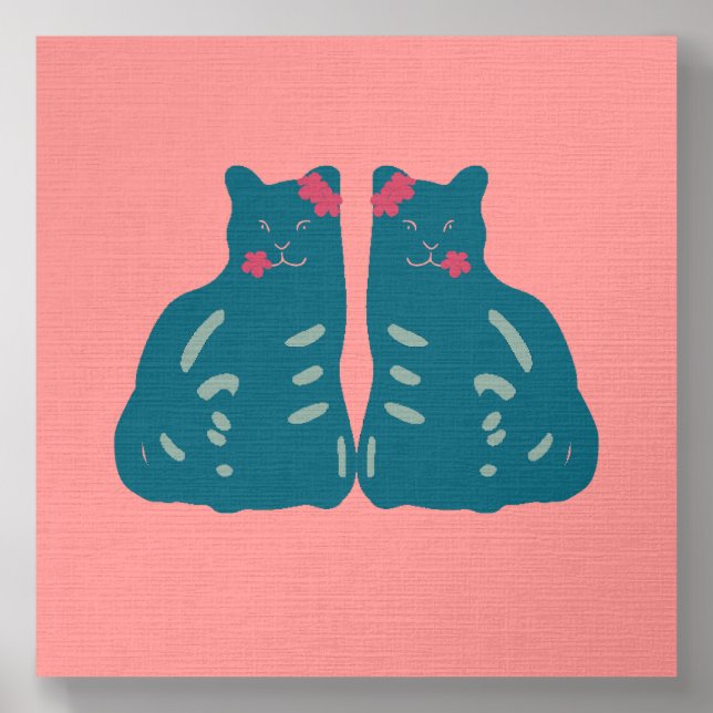 Twin Kittens Acrylic Photo Tile (Front Set)