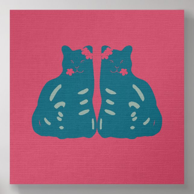 Twin Kittens Acrylic Photo Tile (Front Set)