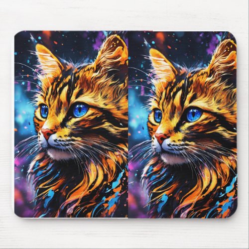 Twin Kittens Mouse Pad_ Double the Cuteness  fun Mouse Pad