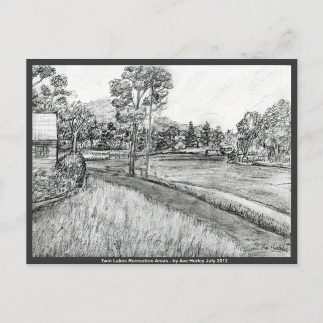 Twin Lakes Recreation Areas ~ NoWest Pennsylvania Postcard (Front)