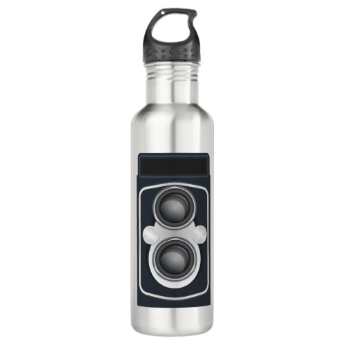 Twin Lens Reflex Camera Stainless Steel Water Bottle