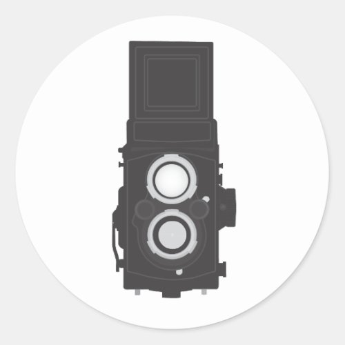 Twin_Lens Reflex Camera TLR Classic Round Sticker