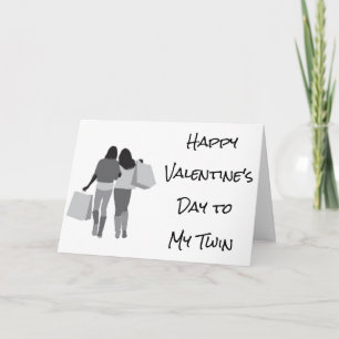 TWIN-LET'S GO **SHOPPING** ON "VALENTINE'S DAY" CARD