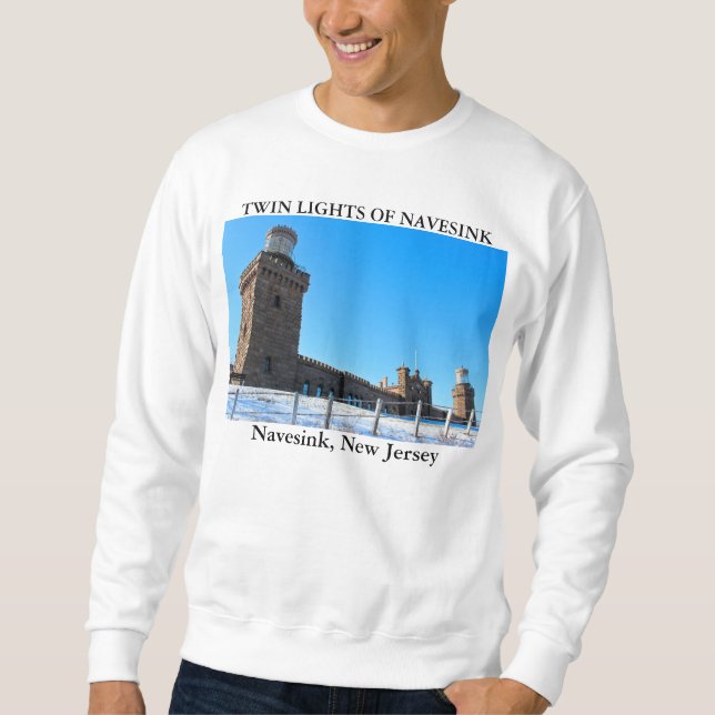 Twin Lights of Navesink, New Jersey Sweatshirt (Front)