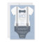 Twin Little Men Baby Shower Invitation, Blue Gray