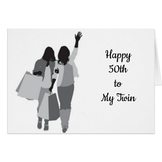 ***TWIN*** LOOKS "FABULOUS" AT *****50***** CARDS (Front Horizontal)
