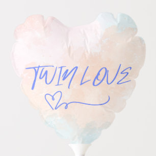 Twin Love Watercolor Balloon