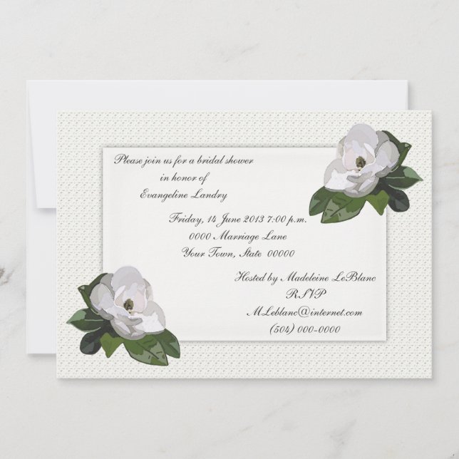 Twin Magnolias Invitation (Front)