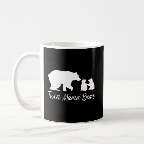 Twin Mama Bear With Two Baby Cubs Coffee Mug