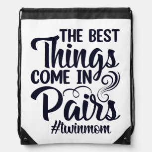 Twin Mama Drawstring Bag