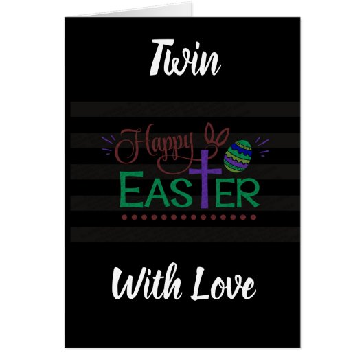 ***TWIN*** MEMORIES SHARED AT EASTER CARDS (Front)