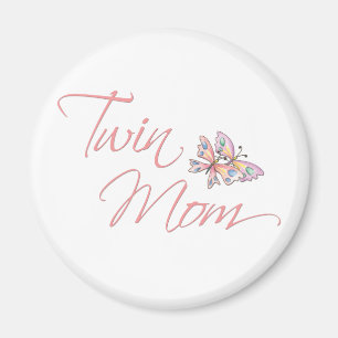 Twin Mom Butterflies Magnet