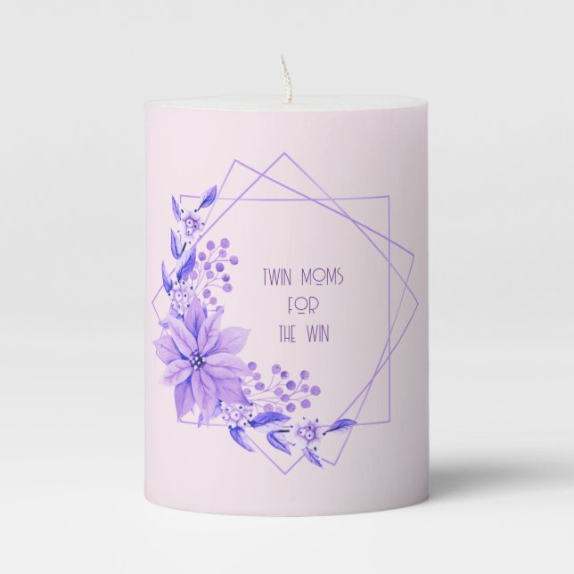 Twin Mom Pillar Candle (Front)