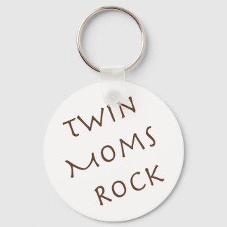 Twin Moms Rock Keychain
