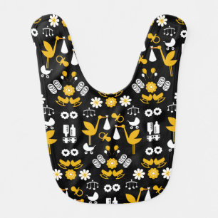 Twin Non Gender Stalk Delivery Baby Bib