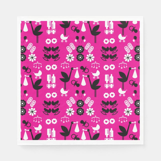 Twin Non Gender Stalk Delivery Napkins (Front)