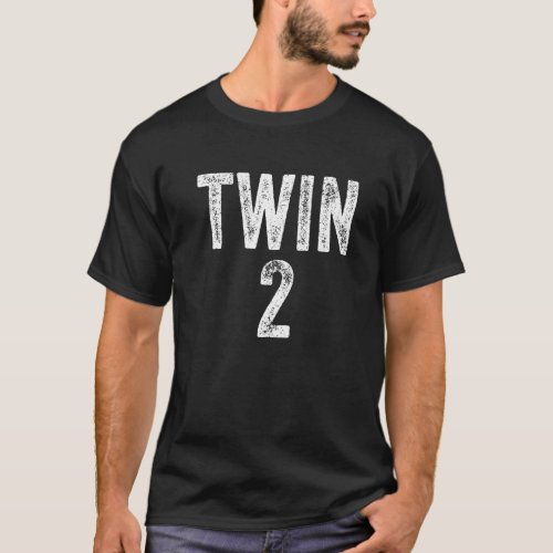 Twin Number Two Twin  Day Whacky Twins Funny Vinta T_Shirt