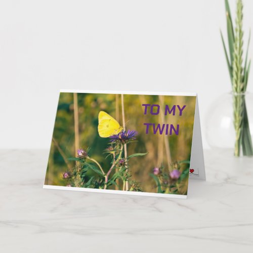 TWIN ON OUR BIRTHDAY LOVE SHARING WITH YOU CARD