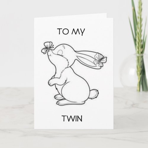 TWIN ON YOUR ANNIVERSARY CARD