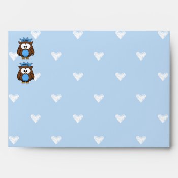 Twin Owl Princes Envelope by just_owls at Zazzle
