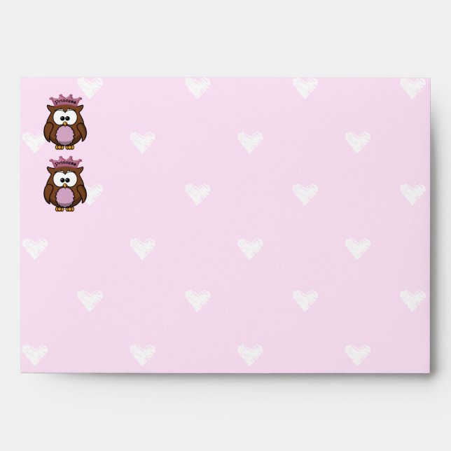 twin owl princesses envelope (Front)