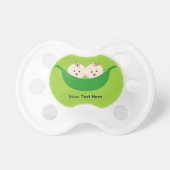 Twin Pea Pods (customizable) Pacifier (Front)