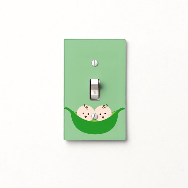 Twin Pea Pods Light Switch Cover (In Situ)