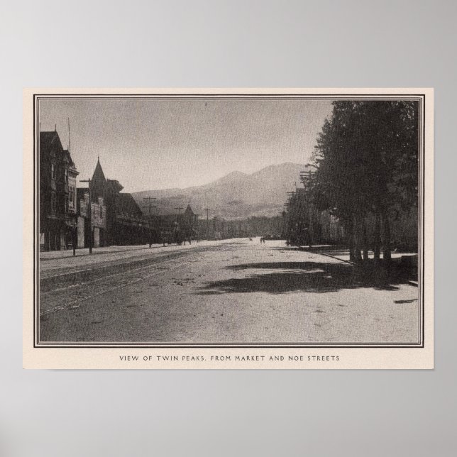 Twin Peaks from Market & Noe streets Poster (Front)