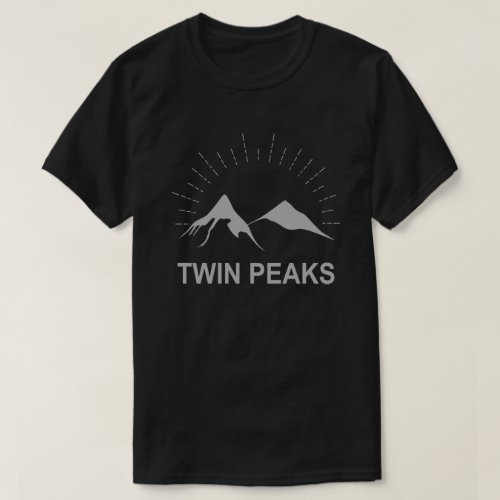 Twin peaks mountain black color mens T_Shirt