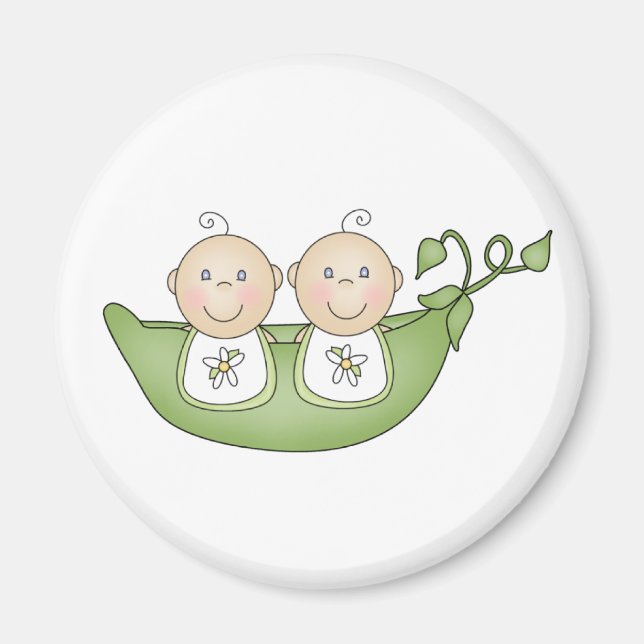 Twin Peas in a Pod Magnet (Front)