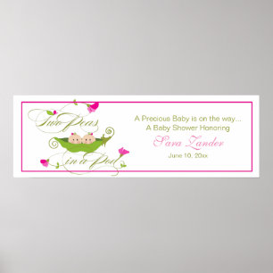 Twin Peas in a Pod Ping Banner Poster
