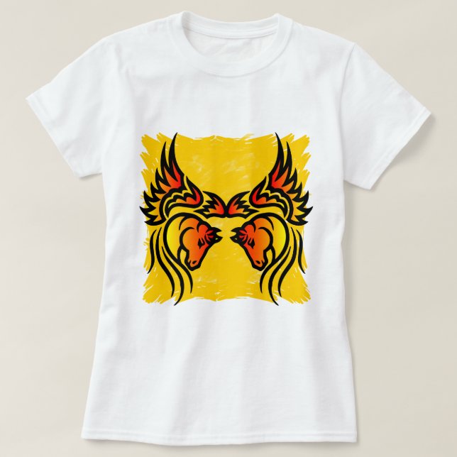 Twin Pegasus T-Shirt (Design Front)