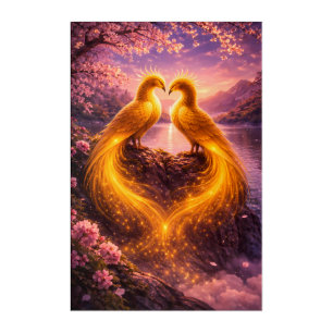 Twin Phoenixes of Eternal Light Acrylic Print