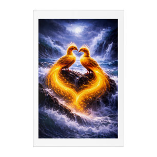 Twin Phoenixes of Eternal Light Acrylic Print