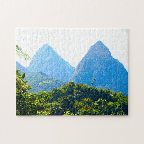 Twin Piton Peaks Saint Lucia Jigsaw Puzzle