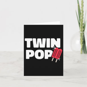 Twin Pop Fathers Day Dad Of Twins Card