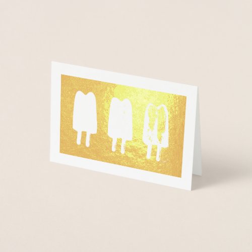 Twin Pop Popsicles Ice Lolly Lollies Print Foil Card