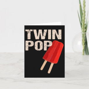 Twin Pop Shirt Gift For Grandpa Twins Dad Fathers Card