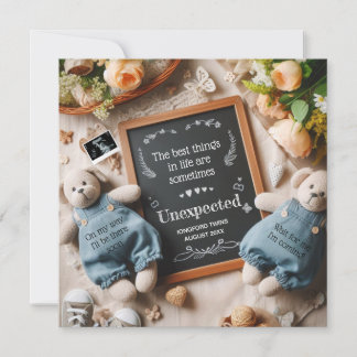Twin Pregnancy Announcement | Editable
