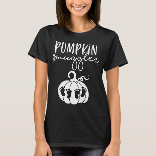 Twin Pregnancy Pumpkin Smuggler Smuggling Pumpkins T_Shirt