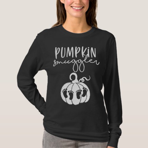 Twin Pregnancy Pumpkin Smuggler Smuggling Pumpkins T_Shirt