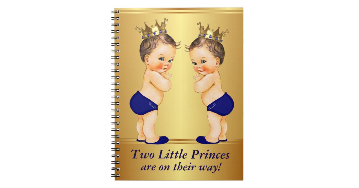 Twin Prince Baby Shower Guest Book Zazzle Com Twin Prince Baby Shower Guest Book Zazzle Com