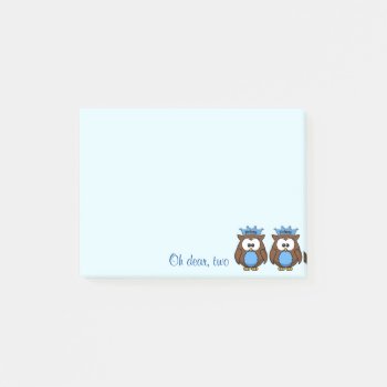 Twin Prince Owl Post-it-notes Pad Post-it Notes by just_owls at Zazzle
