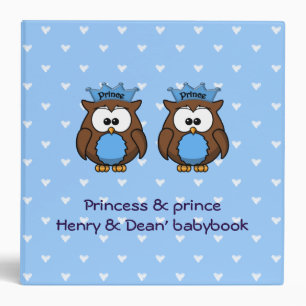 twin princes owl 3 ring binder