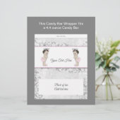 Twin Princess Baby Shower Candy Bar Wrapper (Standing Front)